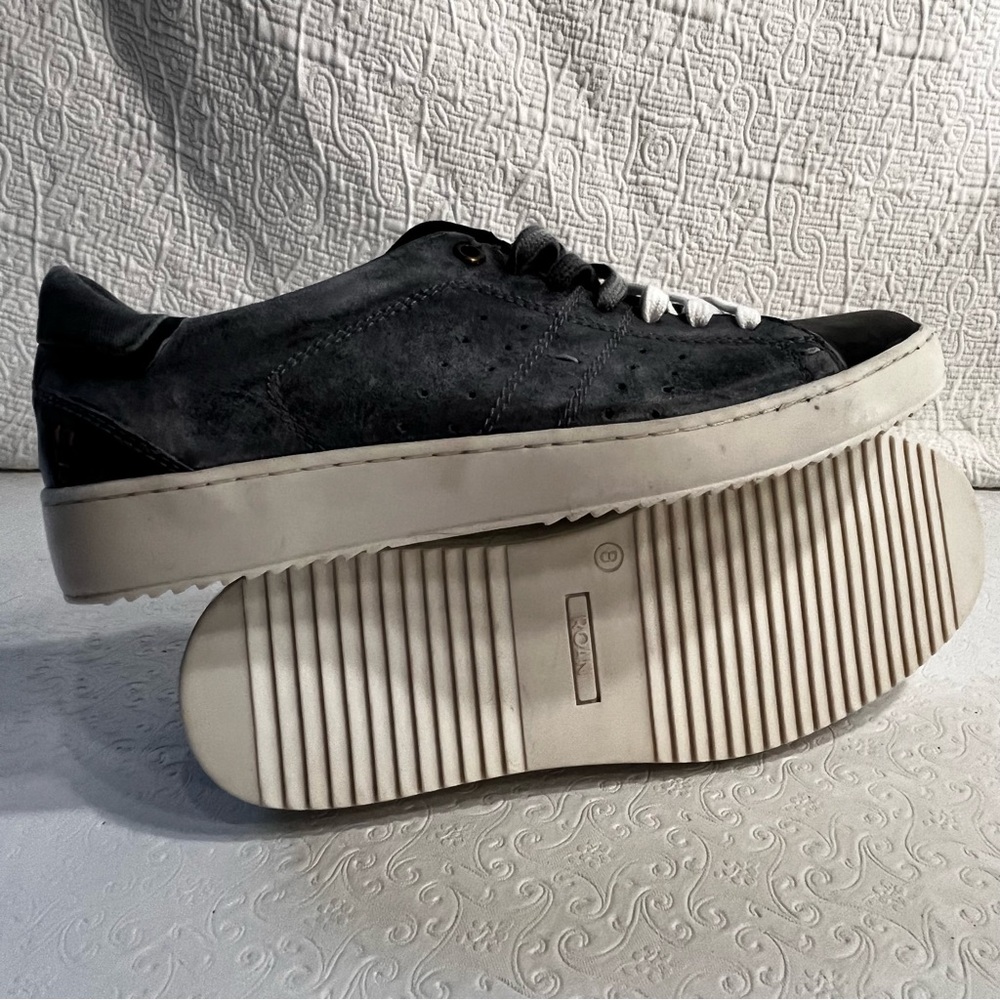 Roan by Bed Stu Men Henson Grey Black Leather Shoes Size 8 Sneakers Casual Kicks - Picture 14 of 16